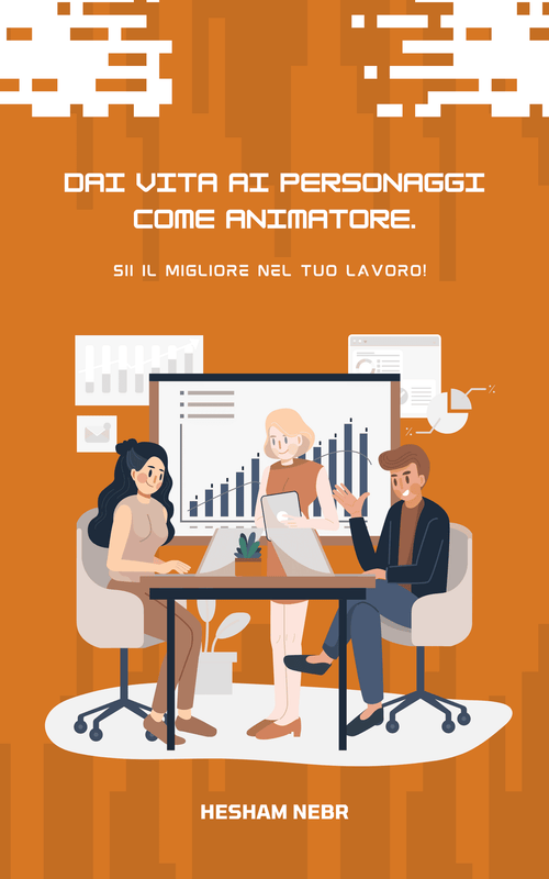 An animator creating characters and scenes using animation software - Italian