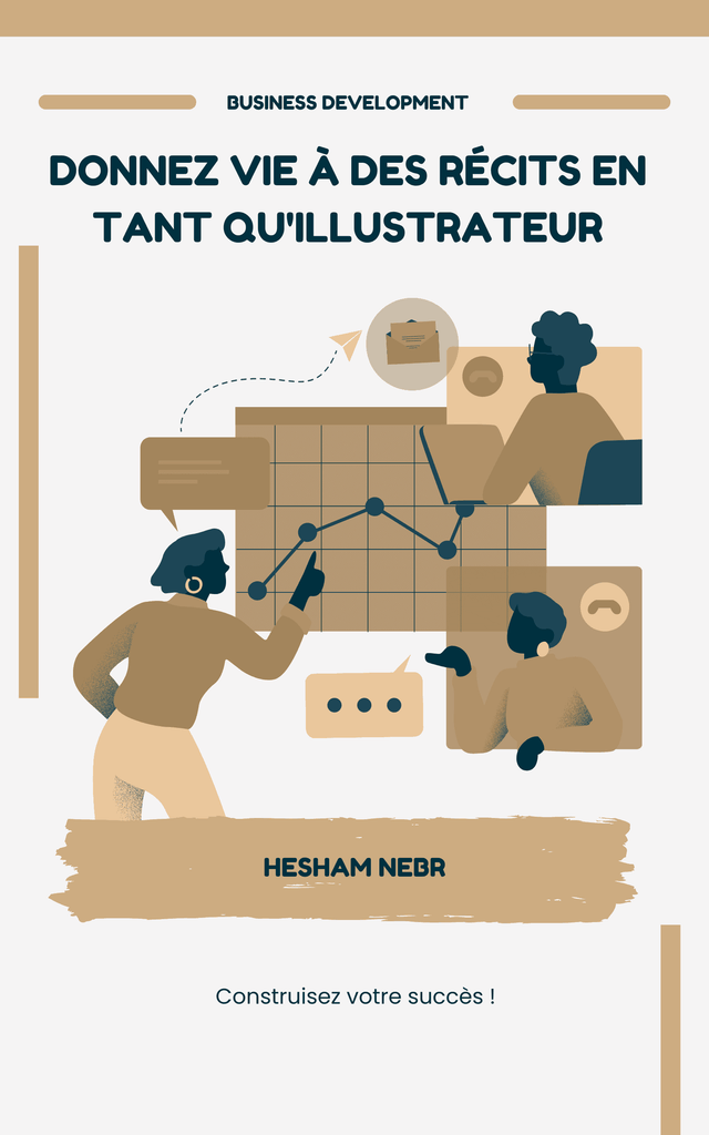 An illustrator sketching characters and scenes for a children's book - French