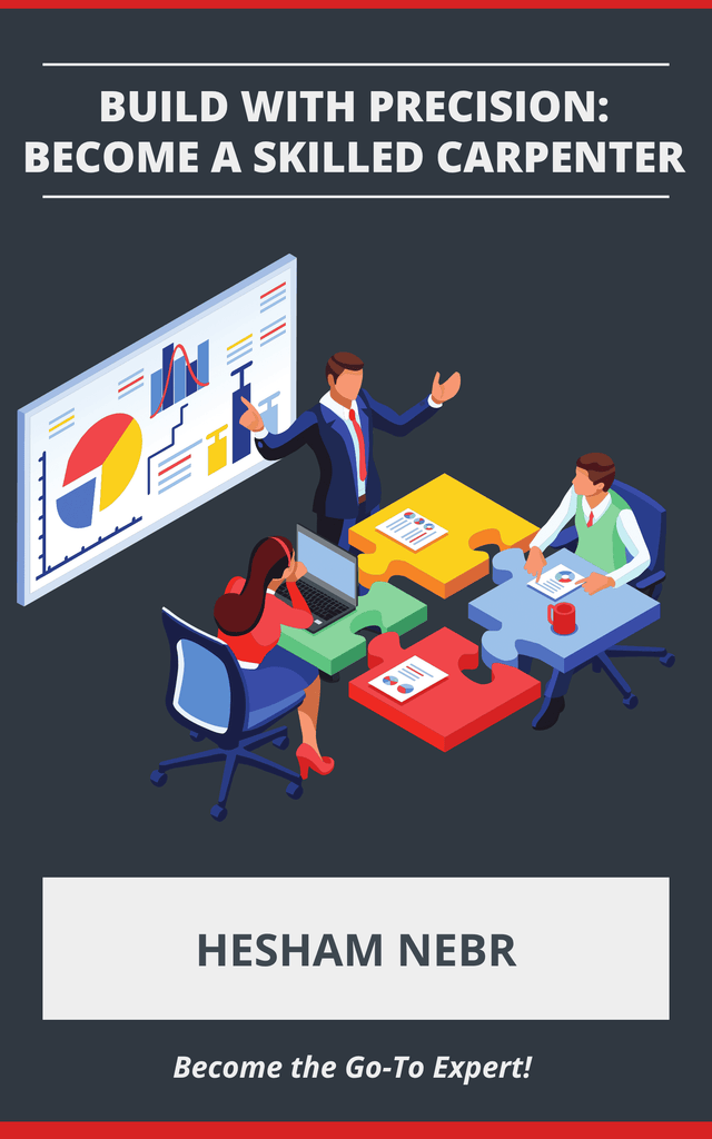 A carpenter measuring and cutting wood for a construction project