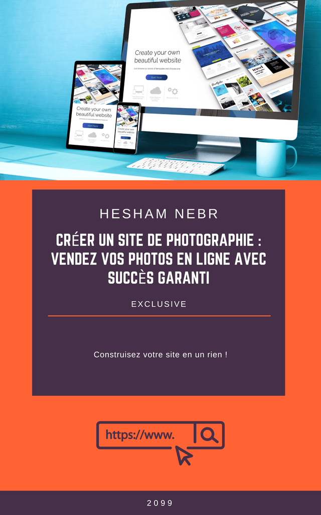 A photography website layout highlighting stunning images and portfolios - French