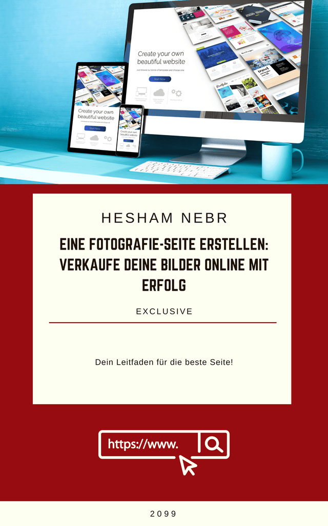 A photography website layout highlighting stunning images and portfolios - German