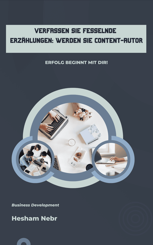 A content writer brainstorming ideas with notes and a laptop in front of them - German