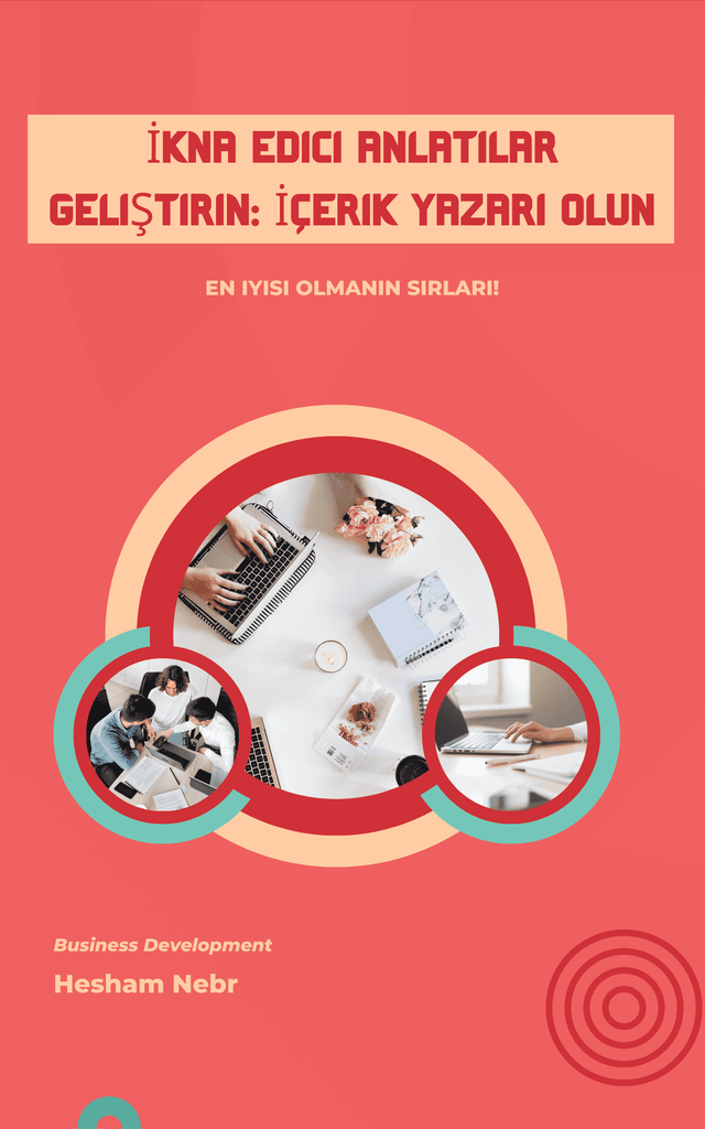 A content writer brainstorming ideas with notes and a laptop in front of them - Turkish