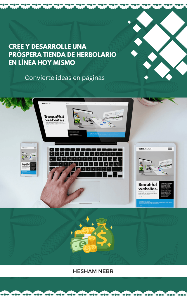 A holistic online shop showcasing herbal products for wellness - Spanish