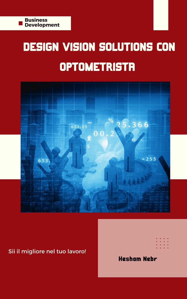 An optometrist fitting lenses and examining vision health - Italian