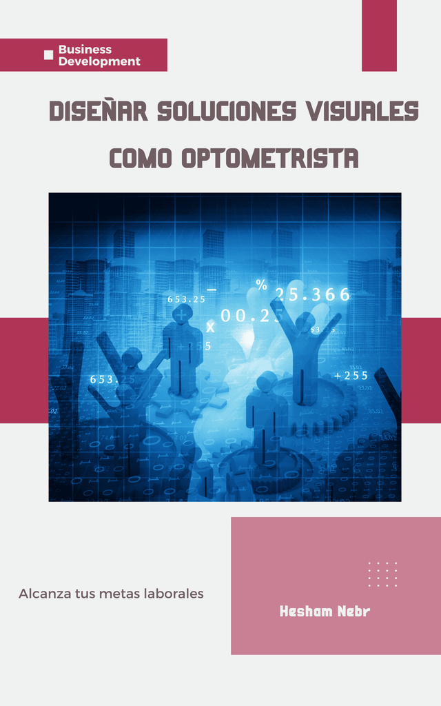 An optometrist fitting lenses and examining vision health - Spanish