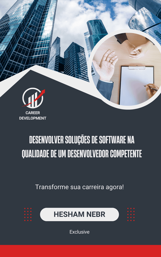 A software developer writing code to build innovative applications -  Portuguese