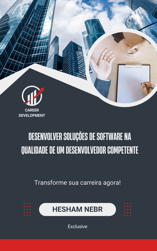 A software developer writing code to build innovative applications -  Portuguese