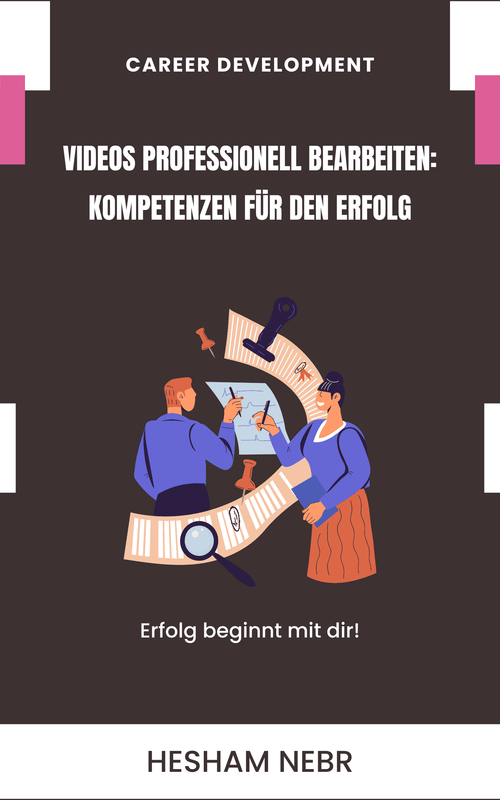 A video editor working on digital content in a post-production studio - German