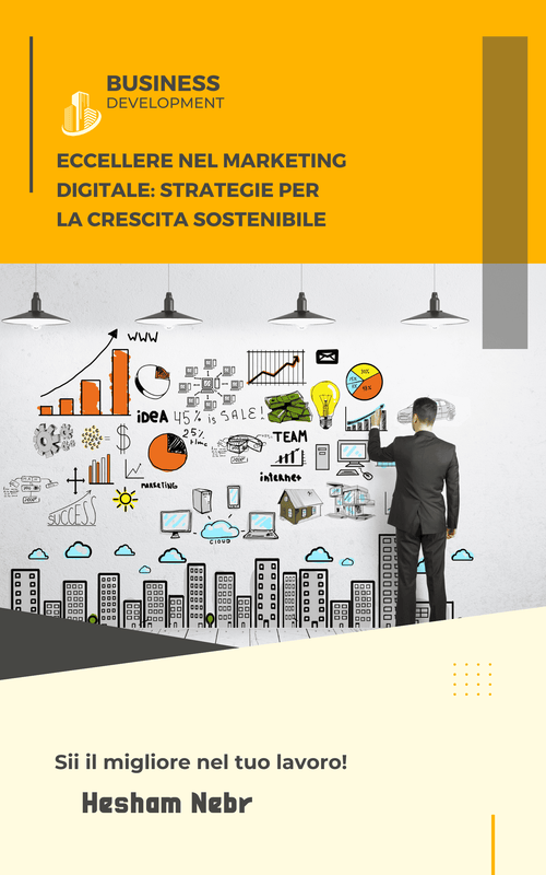 A digital marketer analyzing data and building strategies on a laptop - Italian