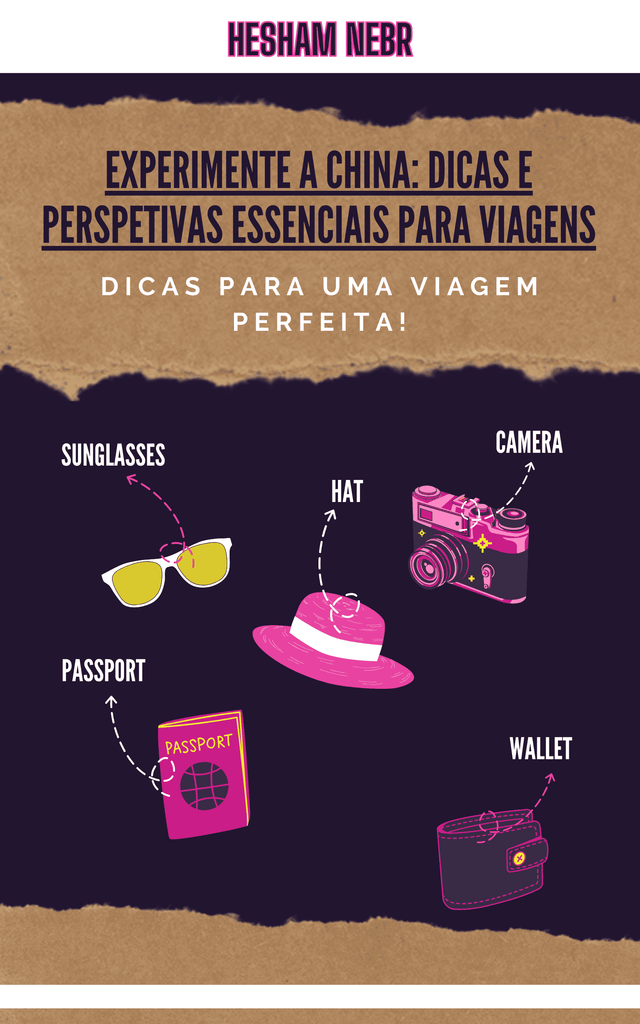 An informative guide showcasing must-visit attractions and cultural insights in China -  Portuguese