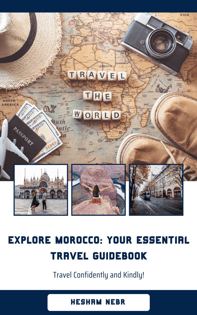 A travel guidebook highlighting Morocco’s unique architecture and landscapes