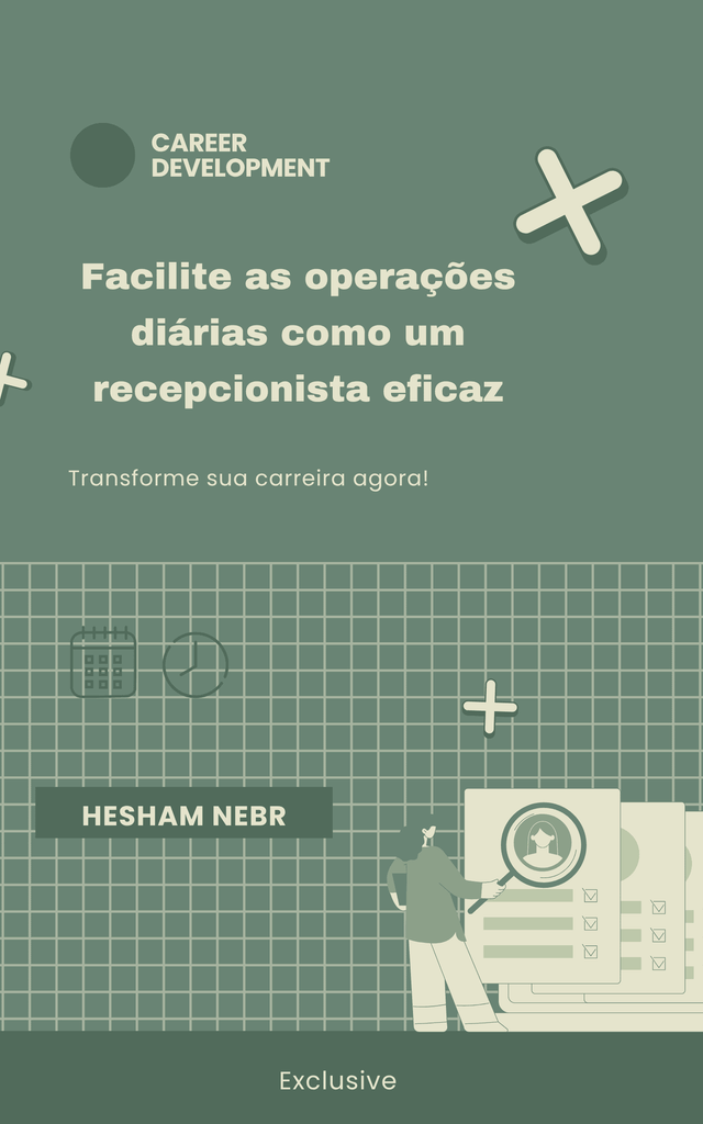 A receptionist managing daily office operations and welcoming visitors -  Portuguese