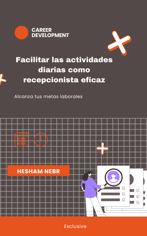 A receptionist managing daily office operations and welcoming visitors - Spanish