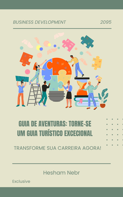 A tour guide leading a group through a scenic location -  Portuguese