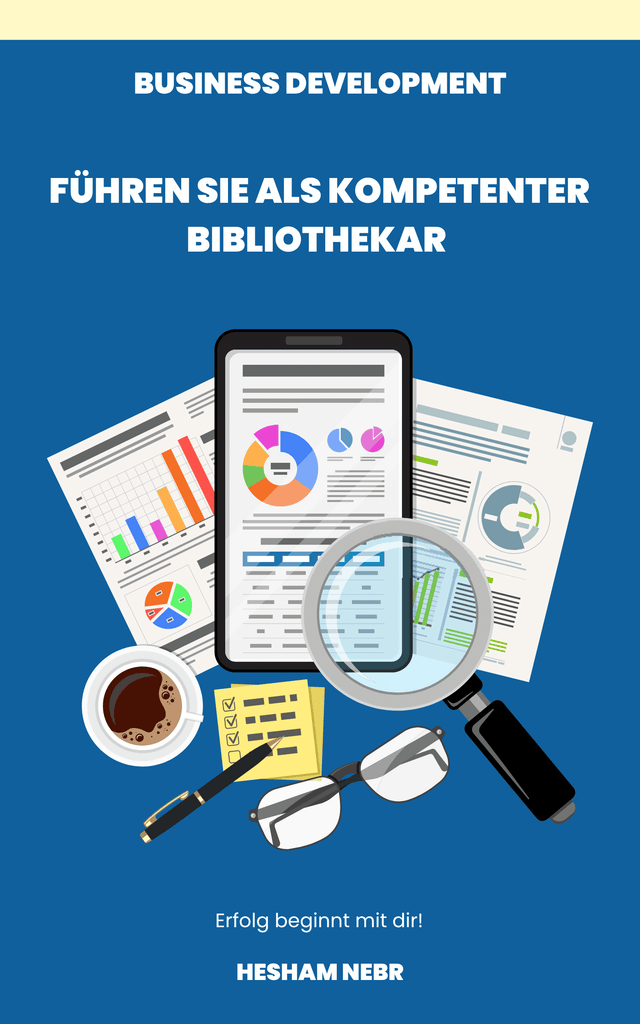 A librarian organizing books and assisting visitors in a library setting - German