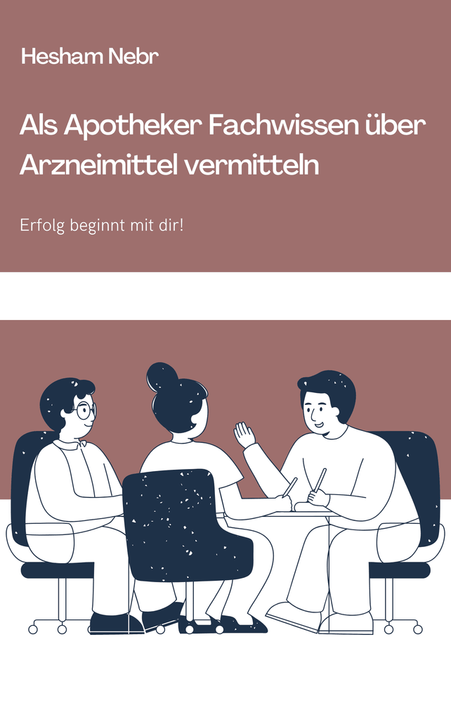 A pharmacist preparing medication and counseling patients - German