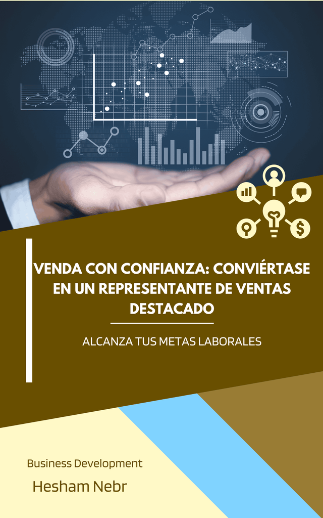 A sales representative confidently presenting products to customers - Spanish