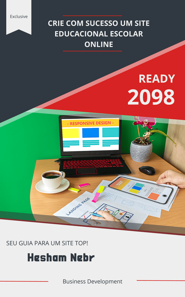 An educational school website interface communicating important information -  Portuguese