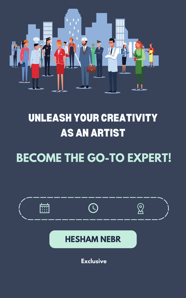 An artist expressing creativity through visual art in a studio