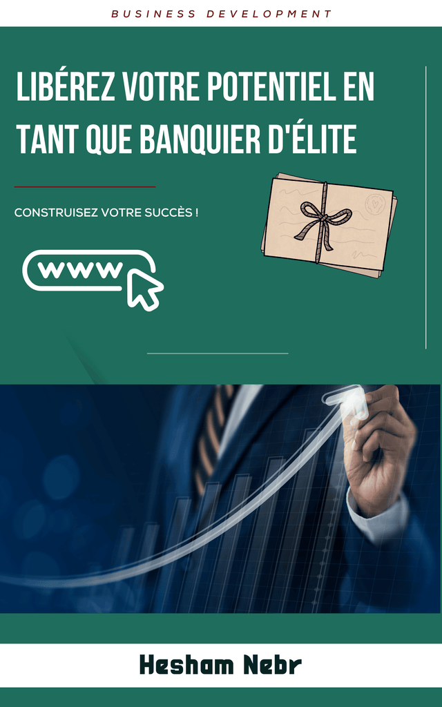 A banker consulting with clients in a modern office environment - French