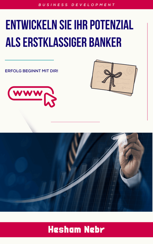 A banker consulting with clients in a modern office environment - German