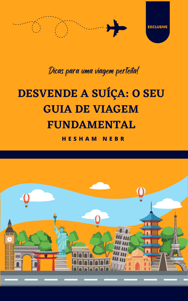 An engaging travel guide highlighting the beautiful landscapes of Switzerland -  Portuguese