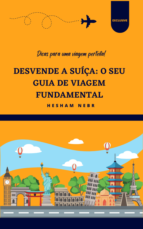 An engaging travel guide highlighting the beautiful landscapes of Switzerland -  Portuguese